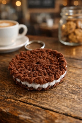Oreo Örgü Anahtarlık Gümüş