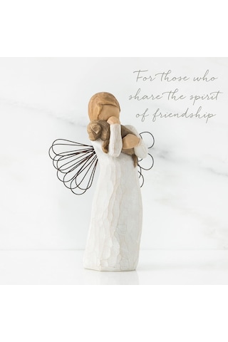 Söğüt Reçine Taklit Ahşap Oyma Dostluk Melek Heykeli Reçine El Sanatları Ev Dekorasyonu Çift Süsü Ayakta Duran Ve Bir Kedi Tutan