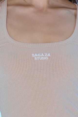 Sagaza Studio Ss6004 Geniş Asklı Atlet Bej