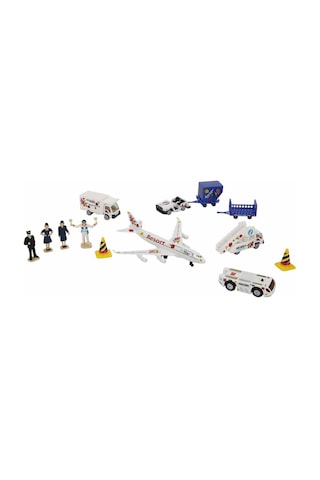 Havaalanı Oyun Seti 3-8 Yaş 13 Parça Die-cast Uçak Aksesuarlı
