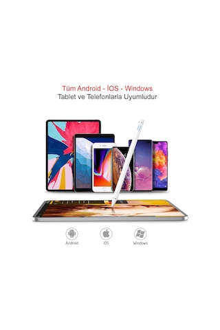 Novstrap DZ870 Samsung Galaxy Tab A9 SM-X110 - A9 Plus SM-X210 Uyumlu Dokunmatik Kalem Stylus Pencil
