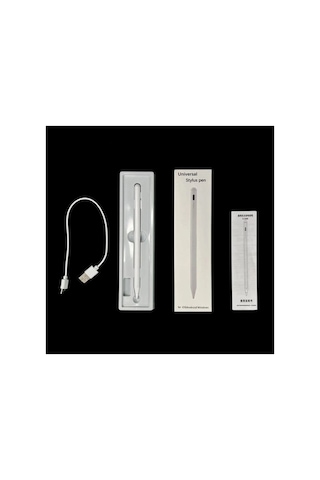K2260 Ios Ve Android Uyumlu Universal Dokunmatik Stylus Kalem Koruyucu Kılıf - Beyaz