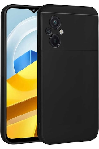 Xiaomi Poco M5 Kılıf Zore Premier Silikon Kapak Siyah