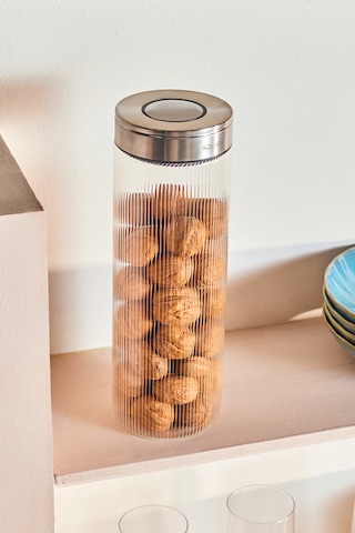 Karaca Ripple Inox Cam Saklama Kabı 1700 Ml Beyaz