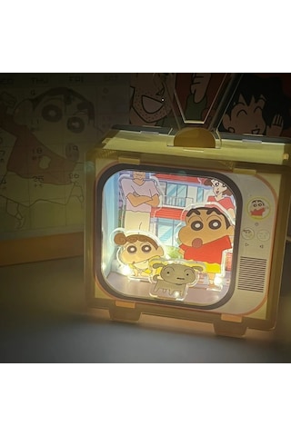 Reedark Yeni Gizemli Akrilik Gece Lambası - Sevimli Shin-chan Tv Desenli, Odalar Ve Yurtlar İçin Dekoratif Hediye Diğer