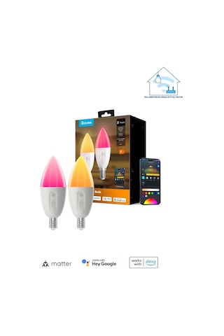 Govee Rgbww Matter Destekli E14 Akıllı Ampul - 2'li Paket