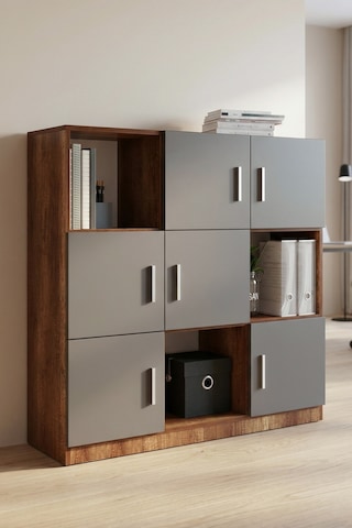Yurudesign Vario G Ofis Klasör Dolabı Kitaplık Barok-Antrasit VO7