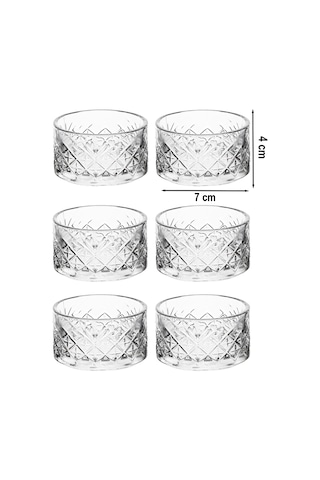 Porsima Te-10 Cam Kase Puding Ve Dondurma Kasesi 6'lı Kase Seti
