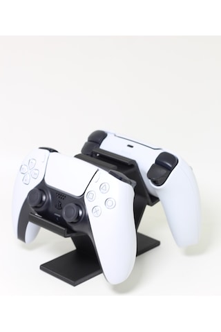 Gamepad - Oyun Kolu Standı Ps5 Ps4 Xbox Pc Uyumlu Üstten Arttırılabilir Mermer Beyazı Siyah