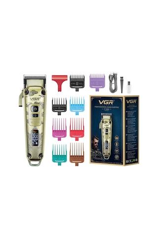 Vgr V-005 Profesyonel Saç Kesme ve Tıraş Makinesi Renkli Taraklı Tam Set