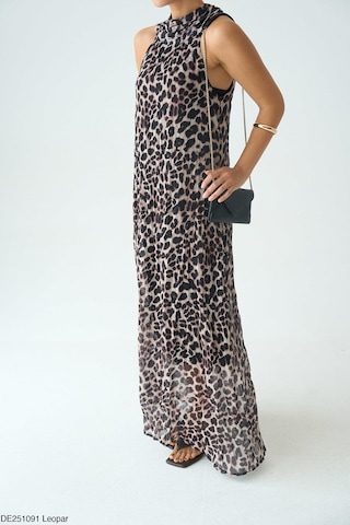 Butik Belvita Leopar Desen Elbise Siyah