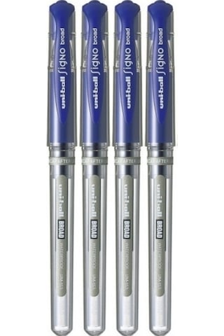 Mahi Max Uni-ball 4 Adet Mavi Signo Broad 1.0 Imza Kalemi Um-153 Mavi