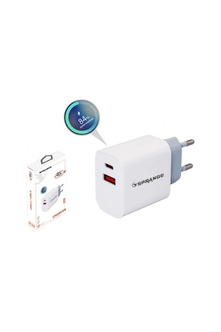 Sprange Pt-x45 45w Usb-a / Usb-c Pd Quick 3.0 Hızlı Şarj Başlık