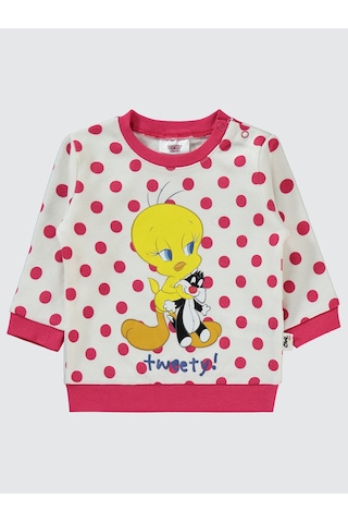Tweety Kız Bebek Takım 6-18 Ay Ekru