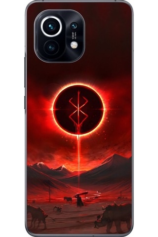 Xiaomi Mi 11 Uyumlu Şeffaf Kılıf Berserk 1 Tasarımlı