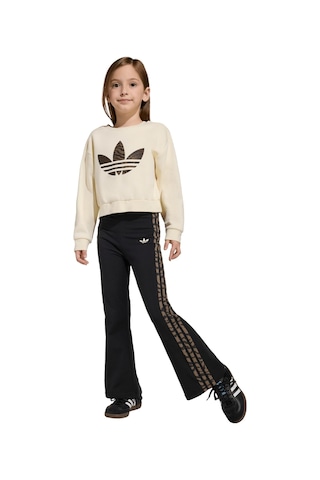 Kd5814-c Adidas Boxy Crew Set Çocuk Eşofman Takımı Bej Kd5814-c Bej Siyah