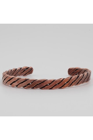 Bakır Vintage Burgu Bileklik Kahverengi