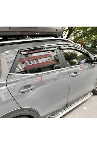 Kia Stonic Krom Cam Çıtası 4 Parça 2018 ve üzeri Paslanmaz Çelik