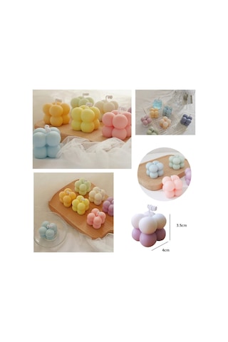 Bubble Mum Silikon Kalıbı 3d Mini Çoklu Bubble Kalıbı Bakeware 15'li Beyaz
