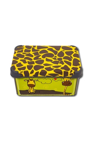 Style Box Giraffe Desenli 5 L Dekoratif Saklama Kutusu Çok Renkli
