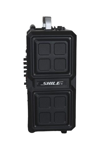 Shile Sl-2017 50 Watt Taşınabilir Seyyar Aktif Amfi Hoparlör Kablosuz El + Yaka Mikrofonlu Usb+sd+bt Kumandalı