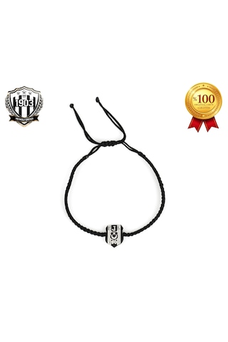 Beşiktaş Siyah Makrome Bileklik