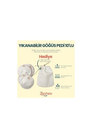 Yıkanabilir 10'lu Kumaş Göğüs Pedi