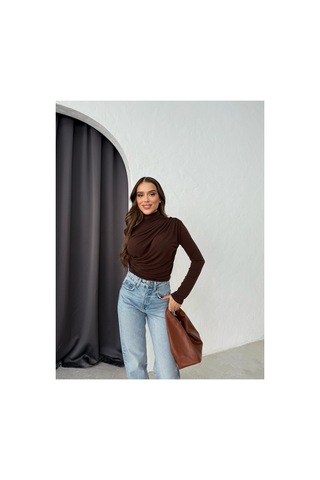 Unika Boutique Büzgülü Bluz siyah