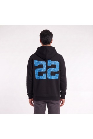 Blow Up Speed 22 Baskılı Kapüşonlu Siyah Erkek Sweatshirt 12500