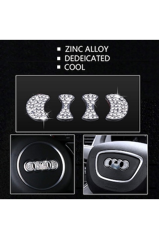 Audi Taşlı Direksiyon Logosu Kristal Audi Stone Steering Wheel