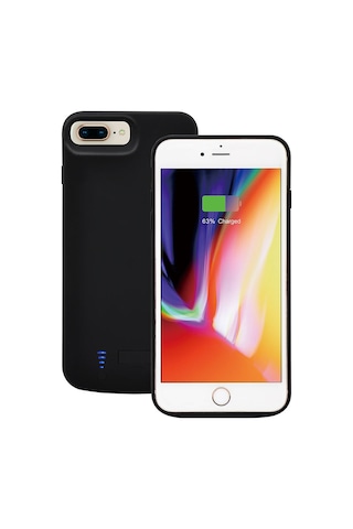 Apple iPhone Uyumlu 6 Plus Zore 6000 Mah Şarjlı Kılıf-siyah