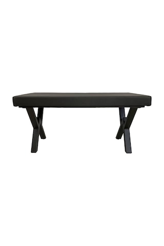 Iremmetal Sırtsız Bank Puf Bench Siyah Deri