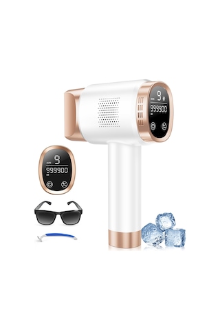 21j Ipl Cihazı 8 C Buz Soğutma Sistemli Epilasyon, Lazer Epilasyon 9 Seviye Ve 600 Nm Kırmızı Işık, Kadın Erkekler İçin Lcd Dokunmatik Ekran Ipl Epilasyon Cihazı, Yüz Kol Bikini Bölgesi Gövde, Altın