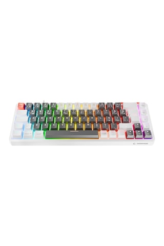 Rampage Yoru Mini Gri/beyaz Type-c Red Swich Q Mekanik Oyuncu Klavyesi