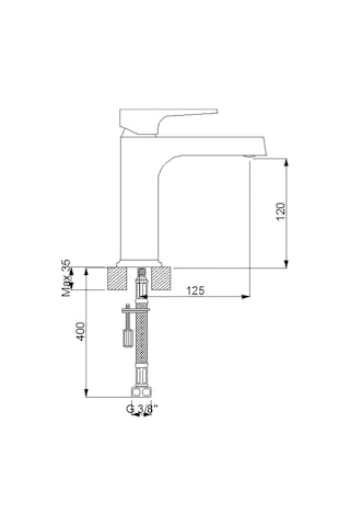 Newarc Aqua Lavabo Bataryası Altın - Siyah 941521Bg