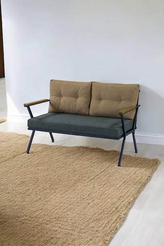 Pilocco Demonte Metal Bahçe Mobilyas Ikili Sarı-yeşil 60x120cm Sarı - Yeşil