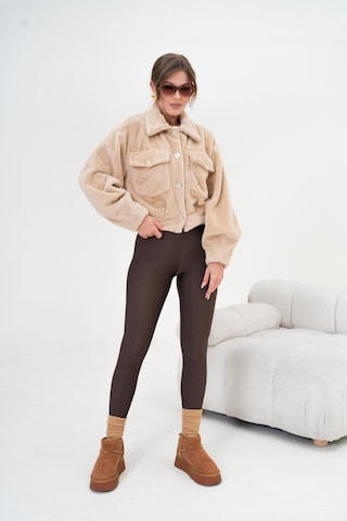 Ftz Kadın Kaşmir Mont Beige 30984 Beige Bej