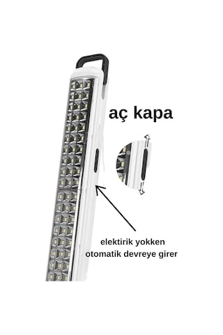 69 Power Li Işıldak Çekmeli Ipli Şarjlı Işıldak 2 Kademeli Aydınlatma Kamp