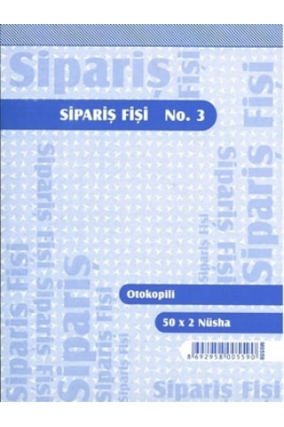 Sipariş Fişi Otokopili 50X2 Nüsha12 Li Paket  Armat-Özkan