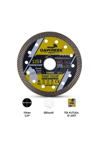 Dawreek Dt009cd 115mm Profesyonel İnce Turbo Pro Elmas Testere Porselen-seramik-mermer