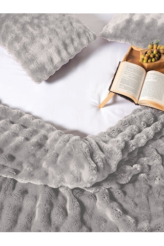 Merinos Dıamond 3 Parça Bubble Comforter Yorgan Seti 220x240 Gri Grı Gri