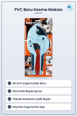 Pvc Boru Kesme Makası 42 Mm Otomatik Bıçak Açma Kesici Makas Sıhh
