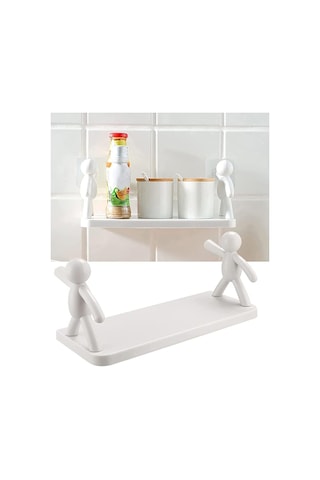 Dekoratif Mutfak Rafı Baharatlık Kendinden Yapışkanlı Raf Çöp Adam Mutfak Düzenleyici Çok Renkli