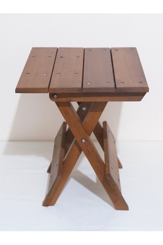 Açılır Kapanır Ahşap Tabure 35 Cm Şık Ve Dayanıklı Ceviz