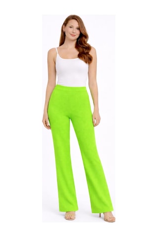 Neden Tekstil Beli Lastikli Bol Paça Polyester Pantolon - Yeşil