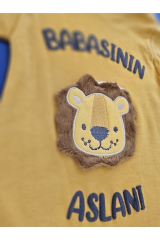 Babasının Aslanı Mevsimlik Tulum 3-9 Ay Hardal