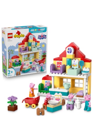 LEGO® DUPLO® Peppa Pig Aile Evi 10467 -2 Yaş ve Üzeri Çocuklar için Peppa Pig Figürü İçeren Yaratıcı Oyuncak Yapım Seti (84 Parça)
