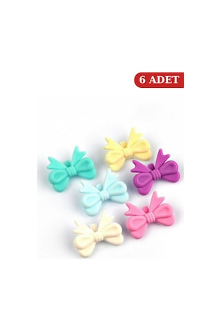 Flosoft 6 Lı Silikon Bardak İşaretleyici, Renkli Fiyonk Bardak Kupa Fincan Ayırıcı 6 Adet