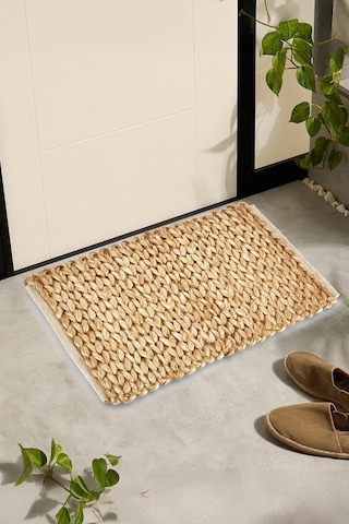 Lexroo El Yapımı Örgü Jüt Hasır Lüx Kapı Önü Paspası, 65 X 45 Cm Çok Renkli