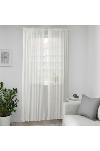 Ikea Munkbomal Tül Perde 145x300 Cm Beyaz